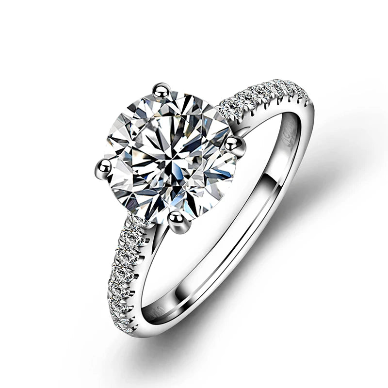 Starsgem Free Shipping 14/18k White/yellow/rose Gold Moissanite Engagement Ring