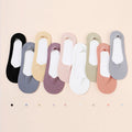 3Pairs/set Summer Woman Solid Color Thin No Show Silicone Inside Low Cut Invisible Socks for Ladies and Women