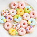 Cute Matte Donuts Resin Craft for Charms Mobile Phone case Material Craft Stickers Jewelry DIY Accessories