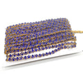 Decorative Rhinestone Trimming Gold Plating Sew on Rhinestone Chain Rhinestone Chain Trim for Dress Decoration