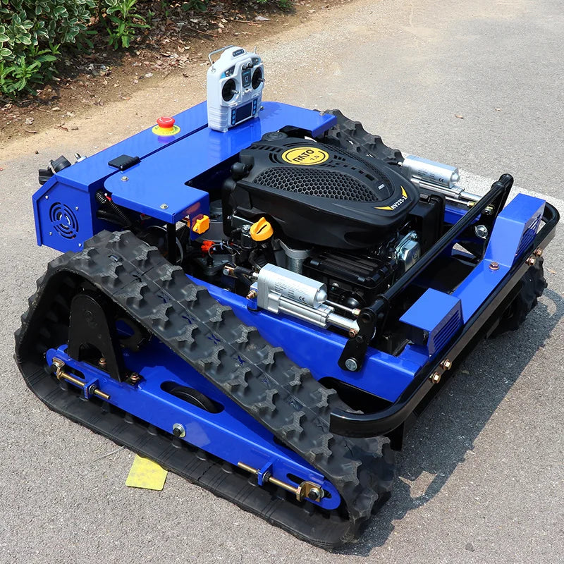Factory Price Gasoline Power Crawler Lawn Mower Crawler All Terrain Remote Lawn Mower Remote Control Garden Mower for Sale