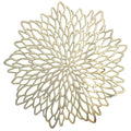 PVC Pressed Vinyl Metallic Placemats/Wedding Accent Centerpiece Placemats Cutwork Decorative Dinning Table Mats