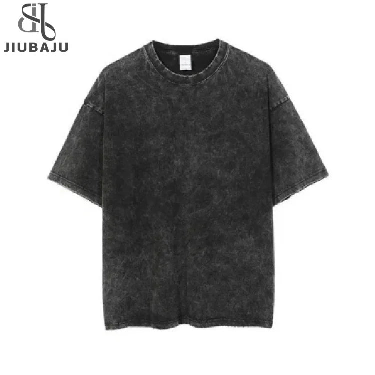 Oversized Acid Washed T Shirt Women Vintage T-shirts Streetwear Tee Shirts Girl Loose Luxury Tops