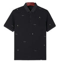 Fashion Wholesale Retro Knitted Short Sleeve Tops Quick Dry Embroidered Custom Men's Sports T-shirts Polo