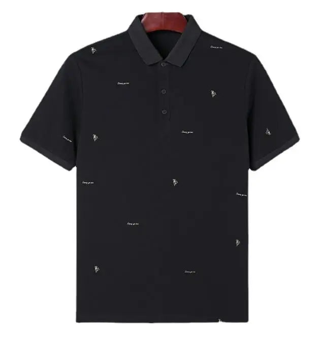 Fashion Wholesale Retro Knitted Short Sleeve Tops Quick Dry Embroidered Custom Men's Sports T-shirts Polo