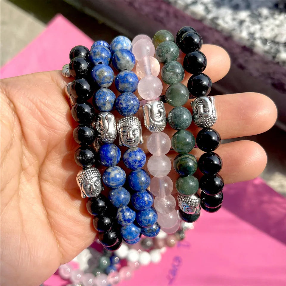Women Man Jewelry Natural Stone Beads Bracelet Tiger Eye Beaded Bracelets Natural Crystal Bracelet