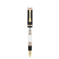 Jinhao 1935 Clear Acrylic Fountain PenPalace Museum Red Color With Luxury Guitar Clip and Large Converter Calligraphy Ink Pen