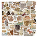 52Pcs New Vintage Newspaper Scrap Decorative Stickers for Wall Book Phone Waterproof Retro Boho Style Sticker