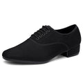 Men Comfortable Salsa Ballroom Latin Dance Shoes Sole Soft Faux Suede Upper Oxford Cloth