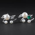 C5794 Abiding Customize Fine Jewelry Factory 4mm Fresh Water Pearl Rings 925 Sterling Silver Jewelry Ring for Girls