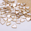 New Metal Alloy Heart Charms Pendants 18mm Acrylic Heart Pendants for Jewelry Making Findings DIY Necklace 100pcs/bag
