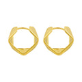 Fine Jewelry Earrings 925 Sterling Silver Geometric  Irregular Silver Earrings Minimalist Hoop Earrings for Women