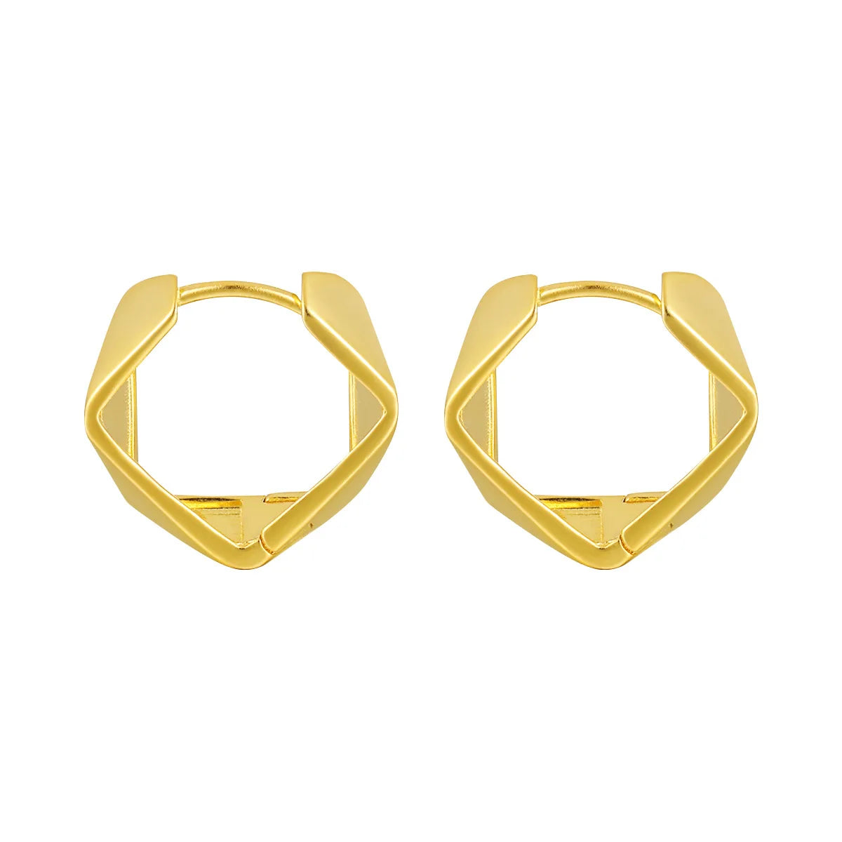 Fine Jewelry Earrings 925 Sterling Silver Geometric  Irregular Silver Earrings Minimalist Hoop Earrings for Women