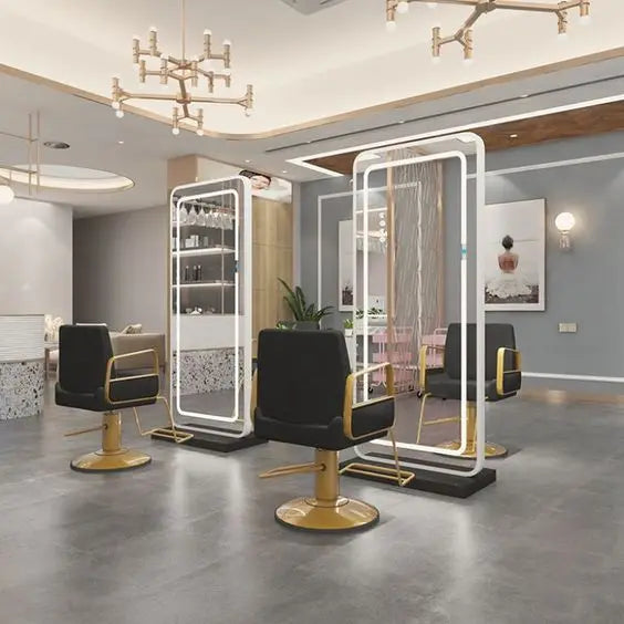 Beauty Hair Salon Furniture Barber Mirrors Led Saloon Mirror With Lights