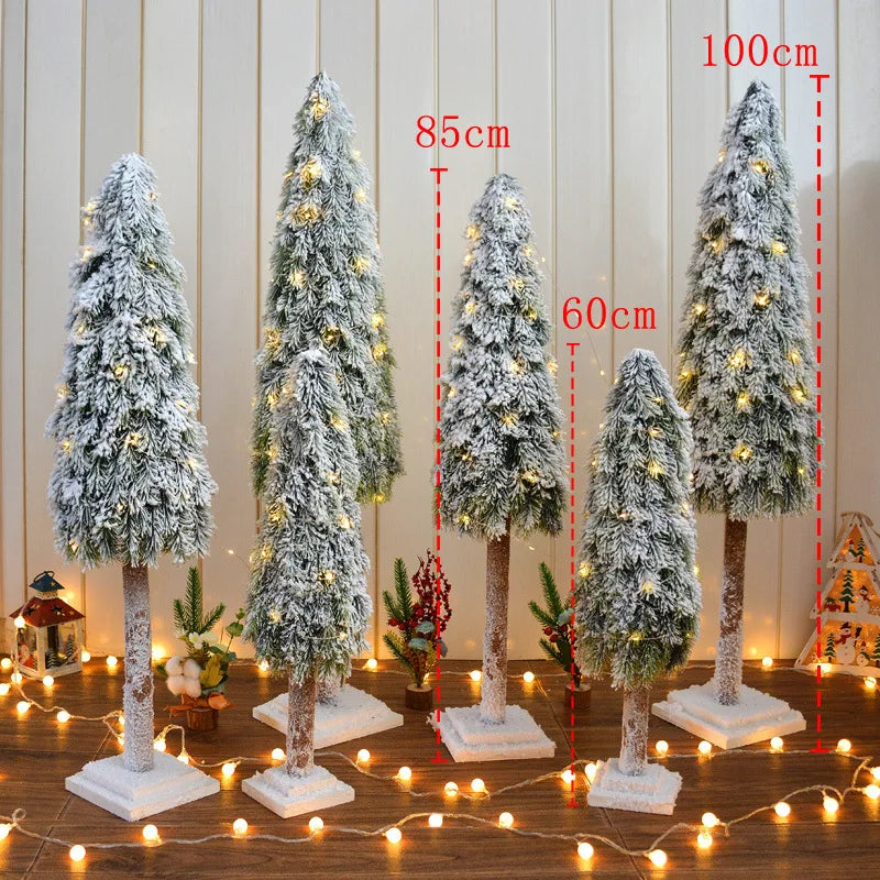 AYOYO Flocking Christmas Tree Home Decoration Indoor Artificial Christmas Snowingtree