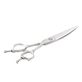 HUASIS FQ09-60Q Stainless Steel Thinning Scissors with Willow Leaf Blade 6.0