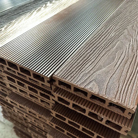 Wood Plastic Composite Co-extrusion Wpc Floor Decking Solid Wpc Deck
