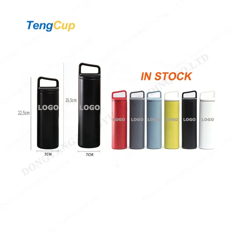 TY 480ml/600ml Stainless Steel Double Wall Insulated Vacuum Flask Thermos 6-12 Hours Thermal Insulation Eco-Friendly Sports