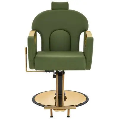 Green Reclining Salon Styling Chair Hair Salon