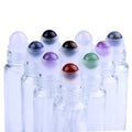Luxury Small  5ml 10ml 15ml Gemstone Roller Ball Glass Essential Oil Perfume Botol Parfum Small Roll on Bottle