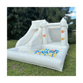 Custom Commercial Grade Kids Inflatable Bouncer Jumping Castle Ball Pit White Inflatable Bounce House With Slide