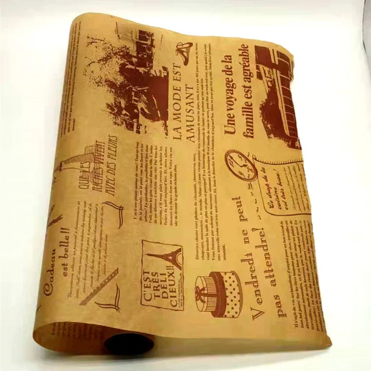 Custom A4 Size Biodegradable Greaseproof Paper Tray Liner Non-Stick Disposable Plate for Restaurant Use