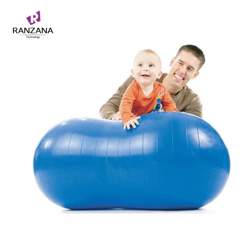 45*90cm PVC Yoga Balls Custom LOGO Pilates Peanut Fitness Ball Gym Exercise PVC Balance Ball With Pump