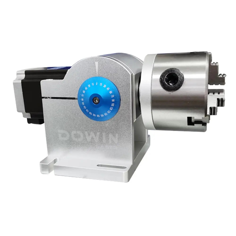 Mini Laser Marking Machine Rotation Axis Stainless Steel Rotating Fixture Ring Jewelry Rotary Marking Workbench with 50MM Chuck