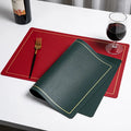 Colorful Waterproof Leather Placemats for Dining Table Washable Kitchen Table Mats for Thanksgiving Christmas Home Decor