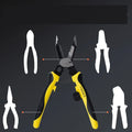 High Quality 220mm Steel Multi-Function Pliers Lightweight Wire Cutting Seven-in-One Tool for Metric Crimping OEM Customization