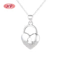 Wholesale Bulk Zirconia 925 Pure Silver Designer Minimalist Necklace for Women Charm Heart Pendant for Women Jewlery