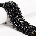 Hot Sale 6mm 8mm 10mm Black Stripe Agate Gemstone Beads String Loose Smooth Round Black Banded Agate Beads for Jewelry Making