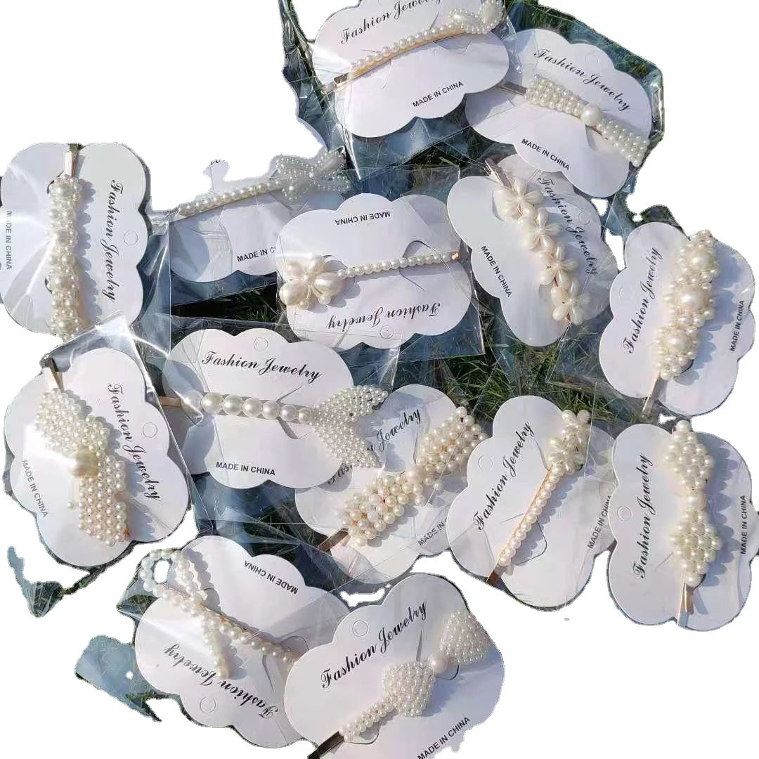 In Stock! Wholesale Fancy Hair Clips Mixed 20 Styles Pearl Metal Hair Clips Accessories for Women Girls  Pinzas Para El Cabello