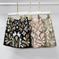 SC017 Miniskirt Geometric Pattern Sequins Wrapped Hip Skirt and Leg Length Glitter Miniskirt