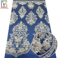 100% Polyester Mesh Sequins French Lace Fabric 2023 Luxury Bridal Beads Dresses Embroidery Tulle Wedding Laces Fabrics for Women
