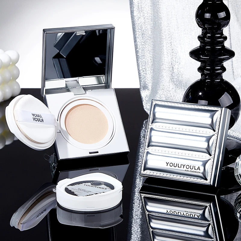 Private Label Vegan Air Cushion CC Cream Moisturizing Waterproof BB Cream Whitening and Concealing Air Cushion