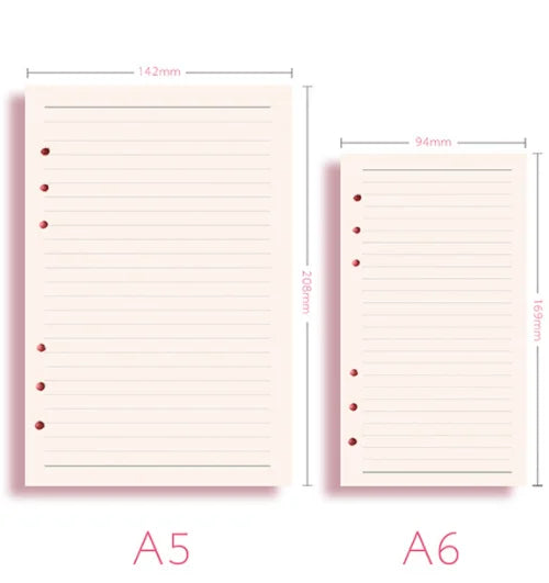 2022 Budget Planner Binder Inner Pages for 6 Rings Loose Leaf Notebook Refill Spiral A5 A6 Binder Inner Page Inserts