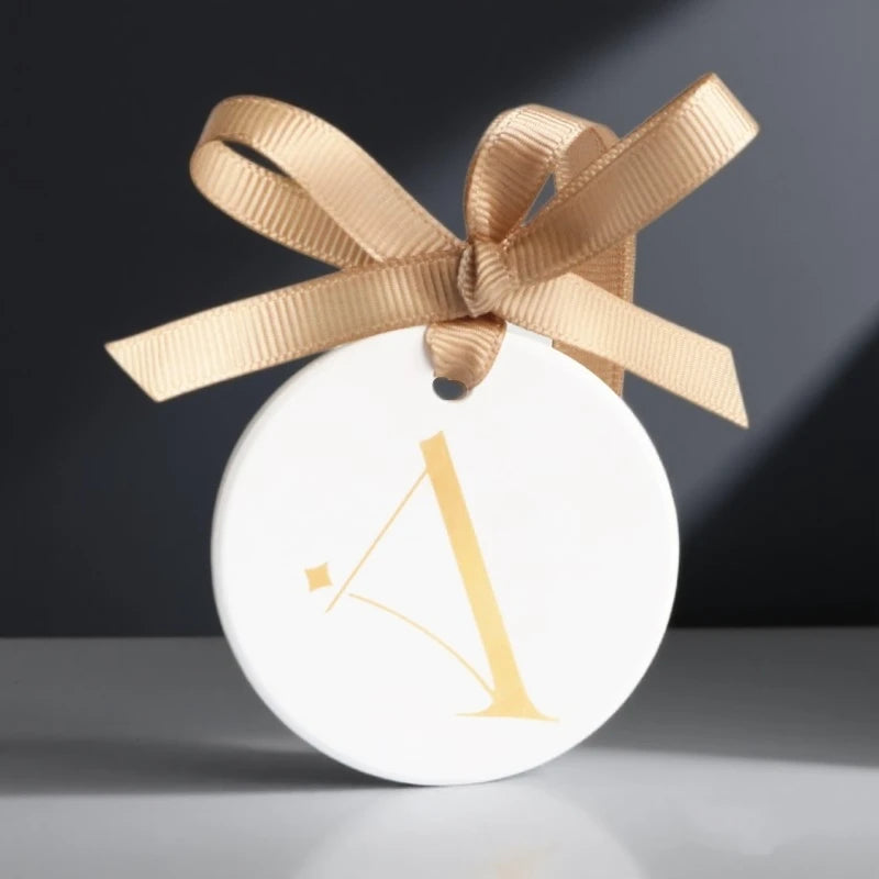 Low MOQ Printed Logo Pendant Decoration Customized Ceramic Air Freshener Stone Plaster Essential Oil Fragrance Diffuser