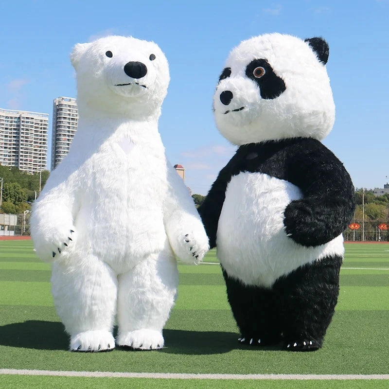 2/2.6/3meter Inflatable Panda Mascot Costume Adult Panda Battery Inflatable Mascot Without Battery 12v