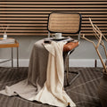 MLD Premium Eco-Friendly Patchwork Knitted Wool Blend Throw Blanket Anti-Bacteria Protection Modern Style for Sofa Home Decor