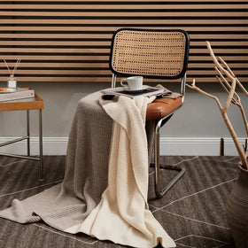 MLD Premium Eco-Friendly Patchwork Knitted Wool Blend Throw Blanket Anti-Bacteria Protection Modern Style for Sofa Home Decor