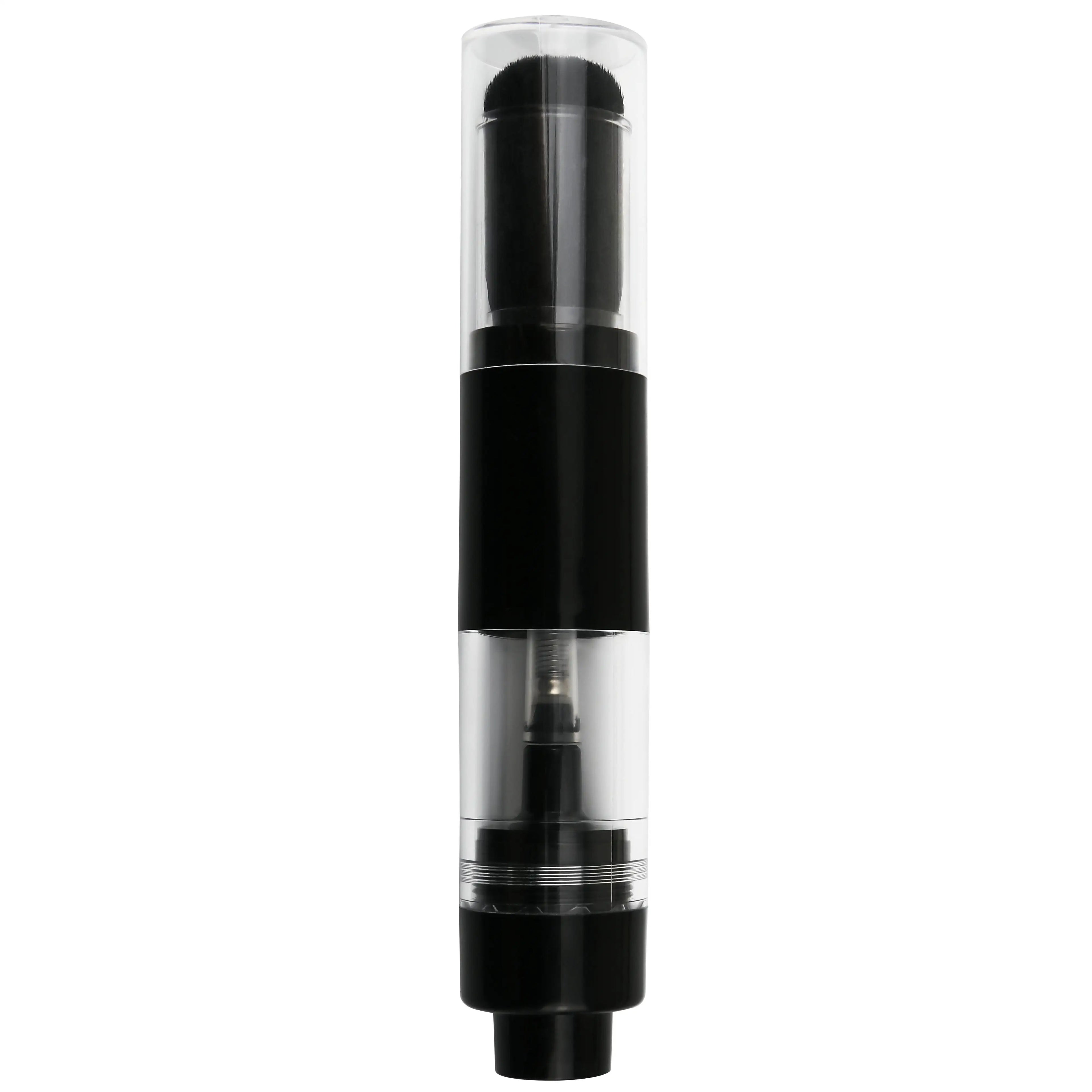 2025 New 3rd Generation Portable Automatic Refillable Powder Makeup Brush Pressing Retractable Makeup Tool Powder Brush Vegan