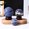 New Arrival Natural Blue Coral Spheres Hand Polished Crystal Healing Stone Sphere Ball for Fengshui Decoration