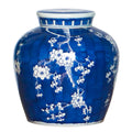 China Wholesale Ceramic Artwork Home Decoration Blue and White Tall Ginger Jar