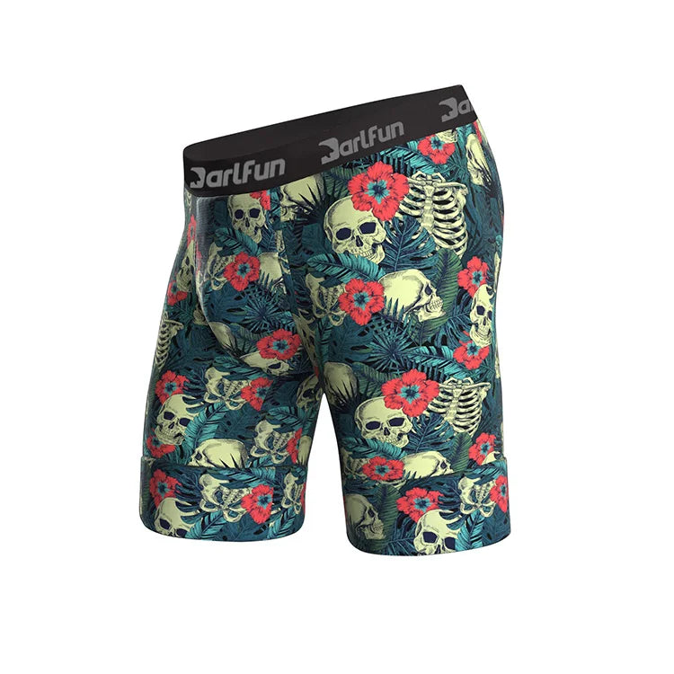 Custom Printed OEM Men's Boxer Briefs-Polyester/Spandex Fabric Quick Dry Breathable Seamless Design