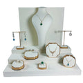 Cheap Jewelry Window Display Props Luxury Black Microfiber Earrings Necklace Ring Fashion Jewelry Storage Stands