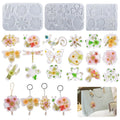 Crystal Drops Glue Insect Cactus Mushroom Pendant Hanging Mold Four-leaf Clover Flower Silicone Mold