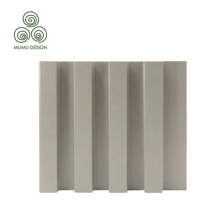 MUMU Philippines Hot Sale 3D Vinyl Waterproof PVC Building Board Wood Slat Wall Panel for Indoor Decor