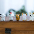 Wholesale Eco-friendly Mini High Borosilicate Glass Mouth Blown Dog Ornaments Art Deco Design Still Life Christmas Animal