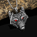Vintage Nordic Celtic Wolf Head Pendant Necklace Unisex 316L Stainless Steel Fashion Animal Jewelry Viking Style